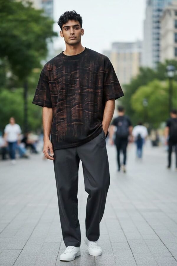 Premium 250 GSM Cotton French Terry Acid washed Oversized T-Shirt / Soft Biowashed Fabric